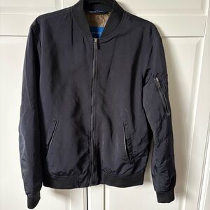 ZARA Men's Dark blue Bomber Jacket